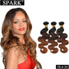 Image of Spark Hair 1/3/4 Bundles Ombre Brazilian Body Wave Human Hair Extensions 1B/4/30 &27 Color 10-26 Inch Remy Hair Weaves Bundles L