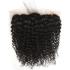 Indian Kinky Curly Hair 13x4 Lace Frontal Closure Natural Remy